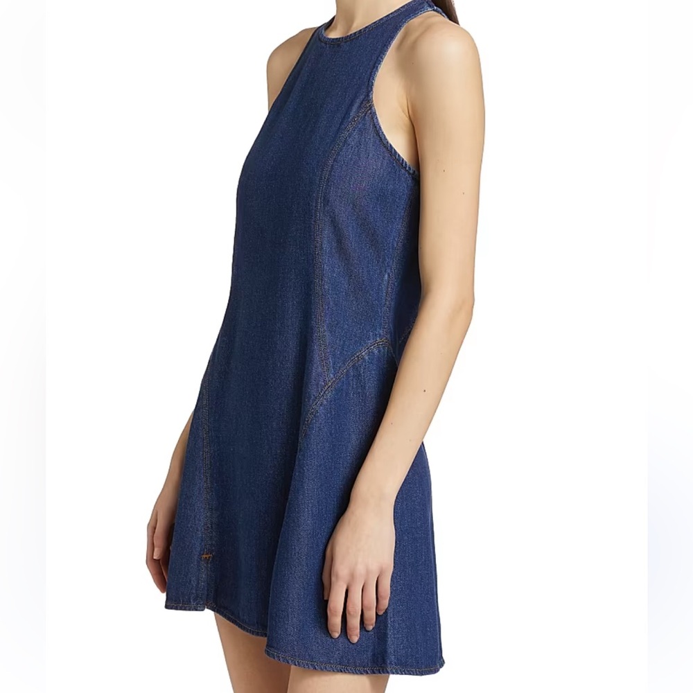 Re/done Denim Split-Front Racerback Mini Dress - Picture 2 of 10